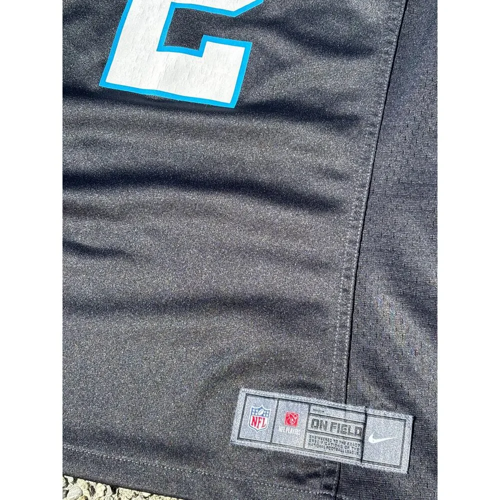 Nike NFL Carolina Panthers #2 DJ Moore On-Field Jersey Black Womens Size L